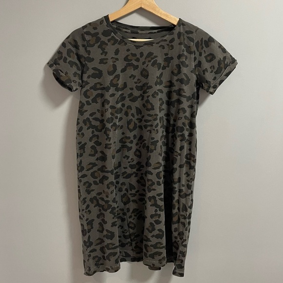 Brunette The Label Dresses & Skirts - Brunette The Label - Leopard Print Boxy Tee Dress